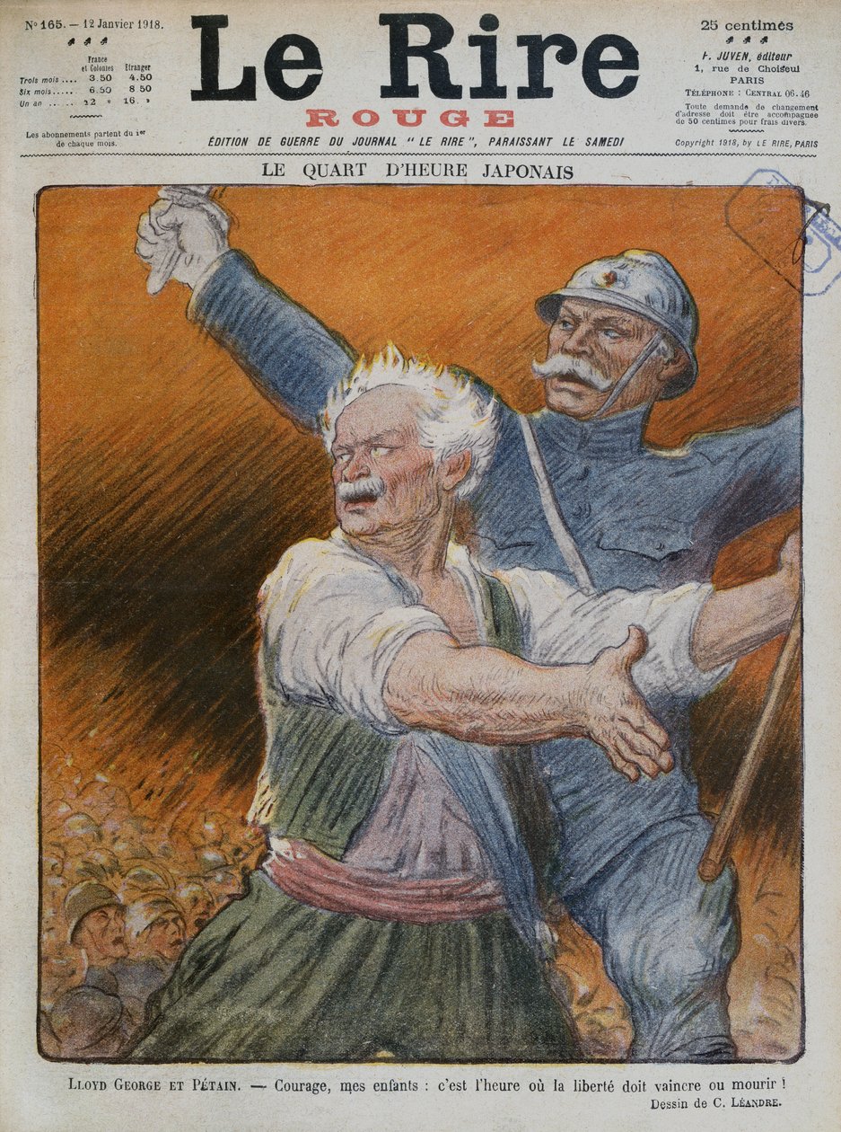 David Lloyd George et Pétain, illustration de couverture de 