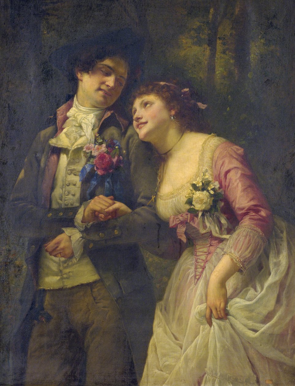 Les Fiancés - Charles Louis Lucien Muller
