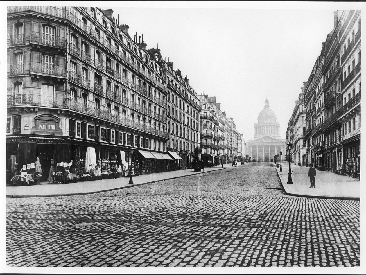 Paris, rue Soufflot, le Panthéon, 1858-78 - Charles Marville