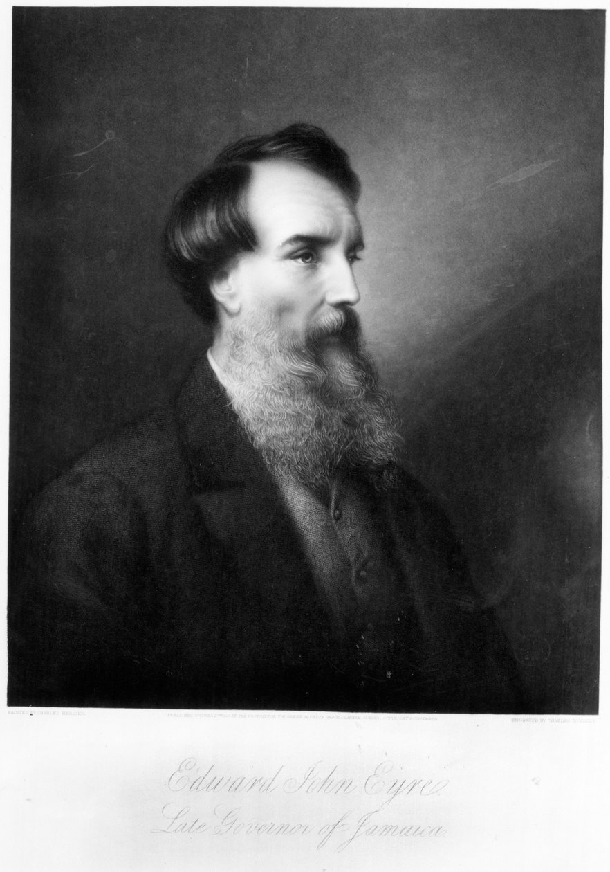 Edward John Eyre, gravé par Charles Algernon Tomkins, c.1901 - Charles Mercier