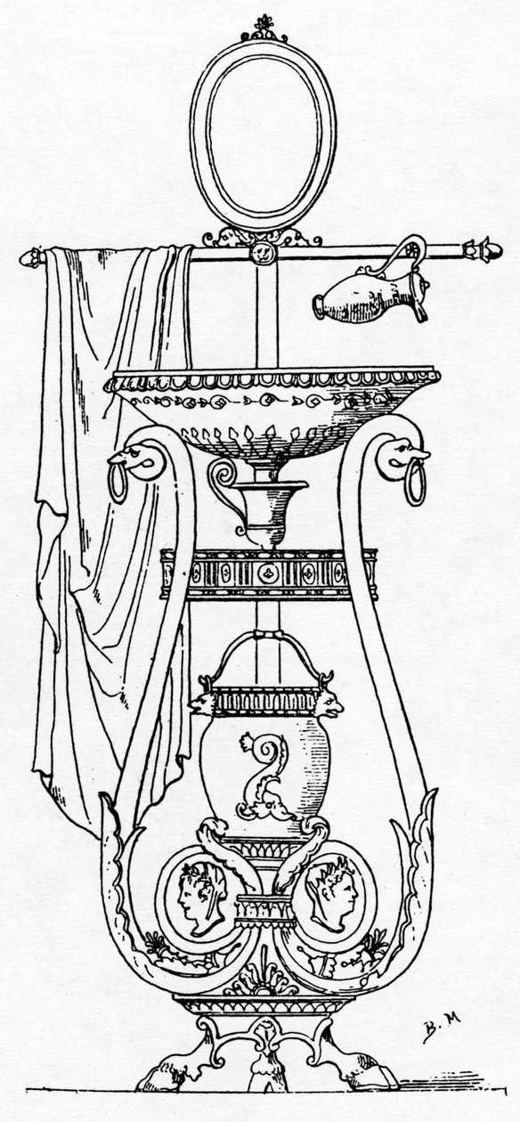 Lavabo athénien de style Empire - Charles Percier