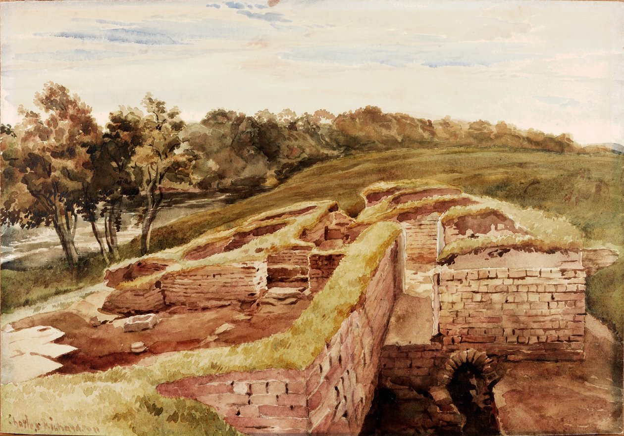 Les thermes romains, Chesters, North Tyne (vue est) - Charles Richardson