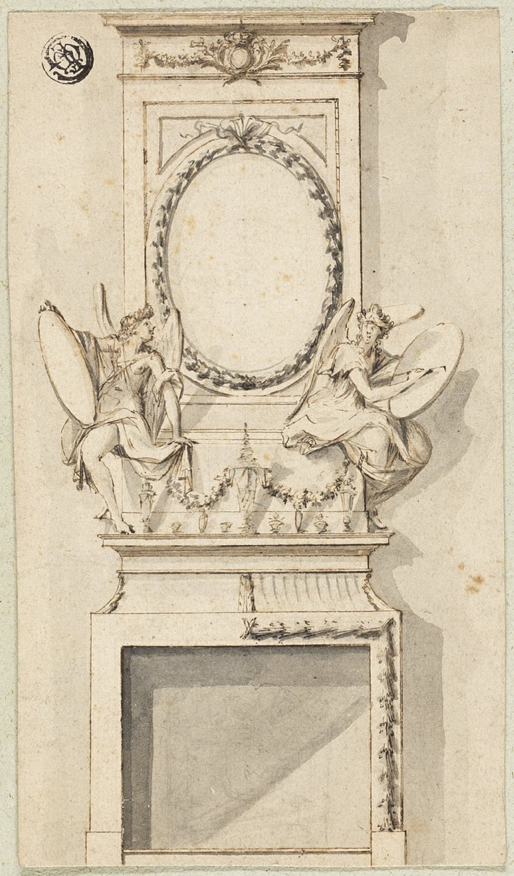 Conception pour une cheminée - Charles Alfred Stothard