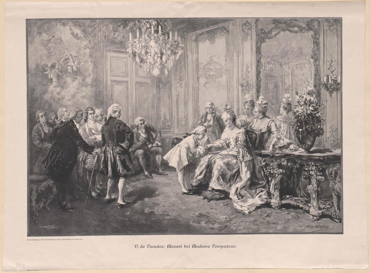 Mozart devant Madame Pompadour - Charles Baude