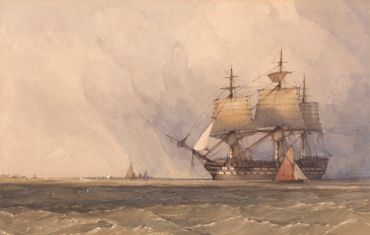 Scène Côtière avec des Navires - Charles Bentley