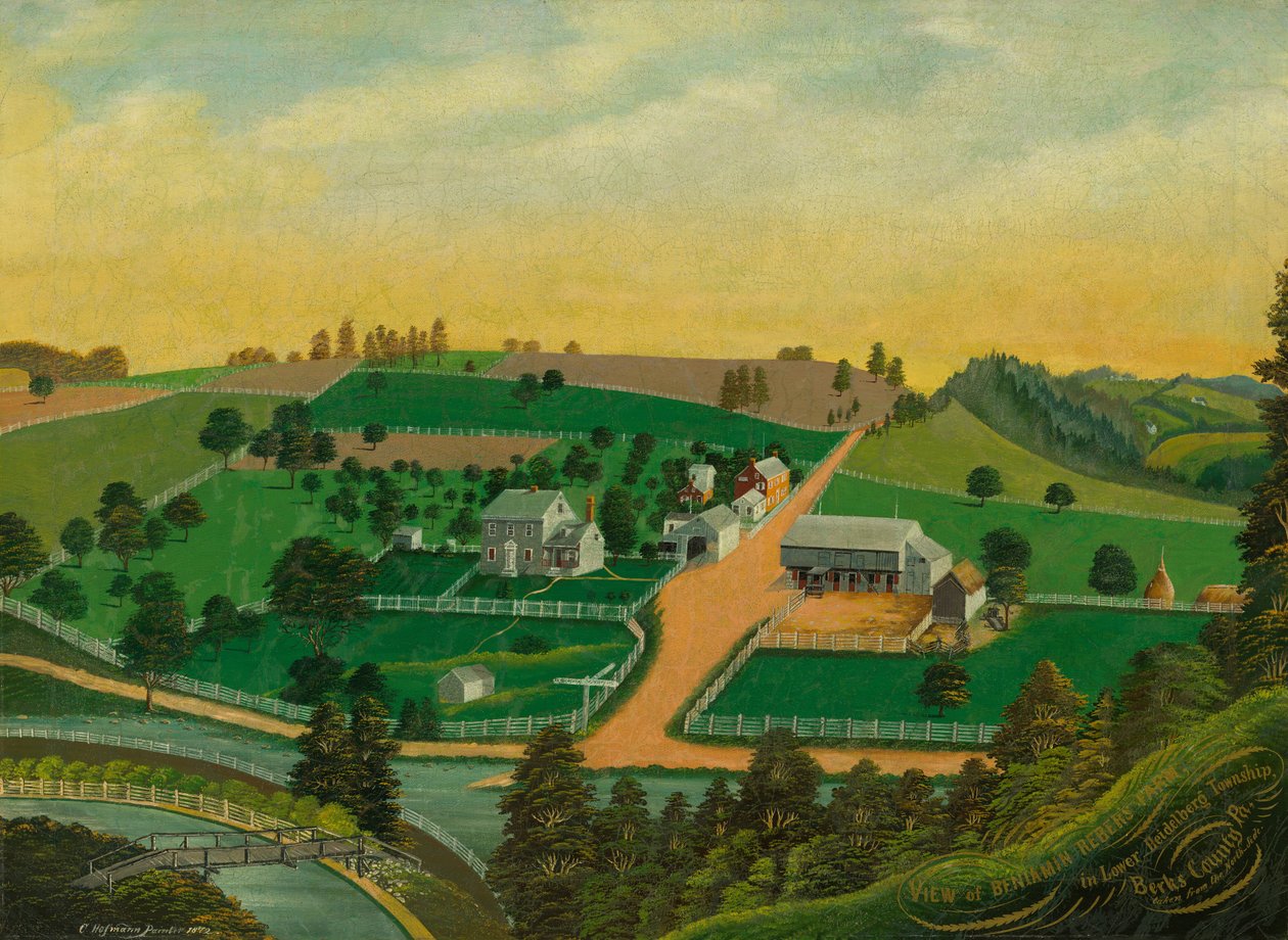 Vue de la ferme de Benjamin Reber - Charles C. Hofmann
