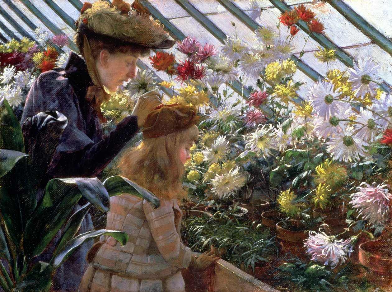 Chrysanthèmes - Charles Courtney Curran