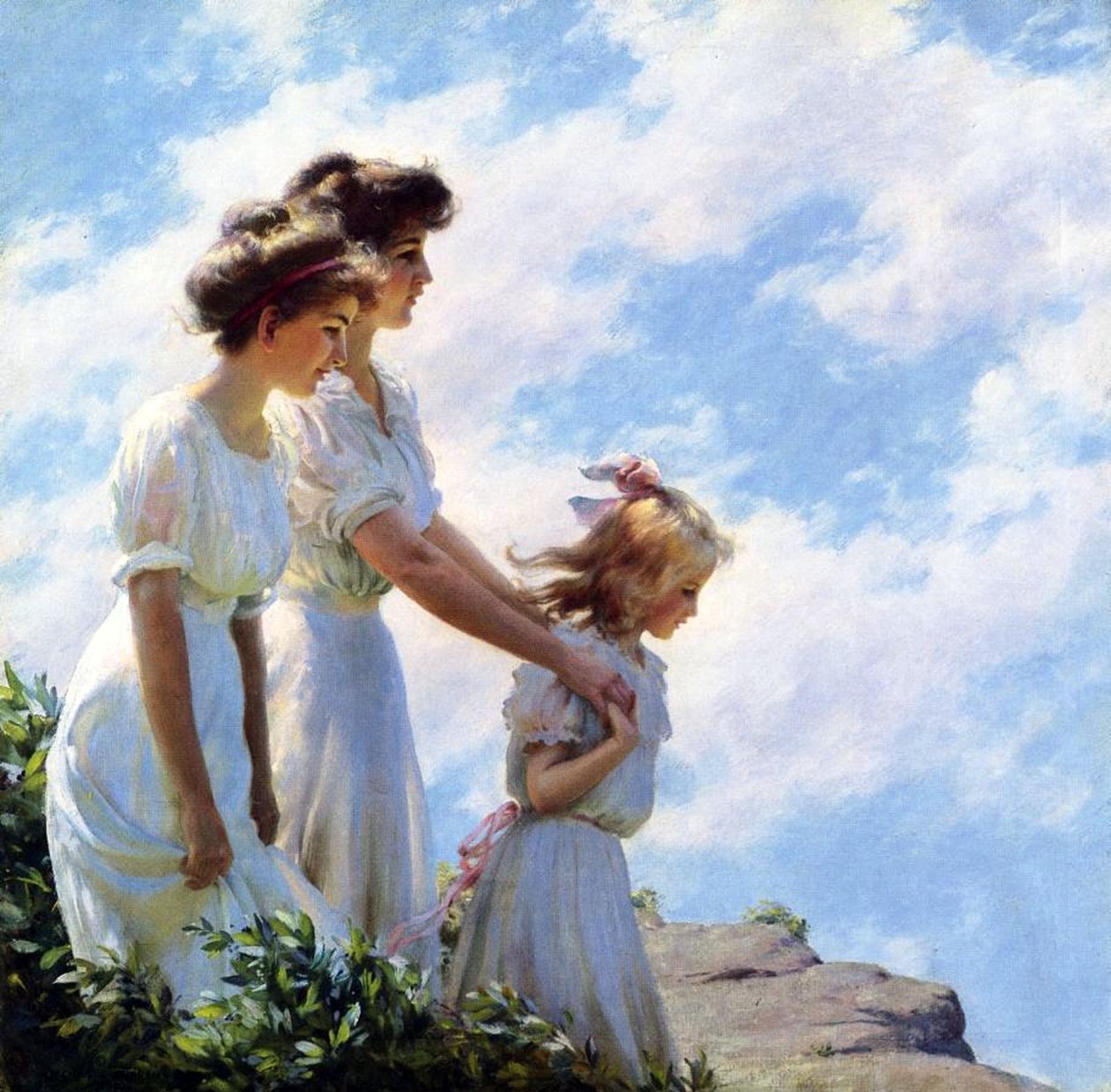 Sur la falaise - Charles Courtney Curran