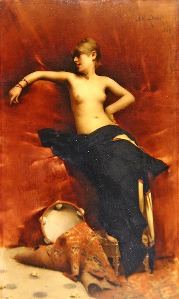 Danseuse orientale au repos - Charles Daux