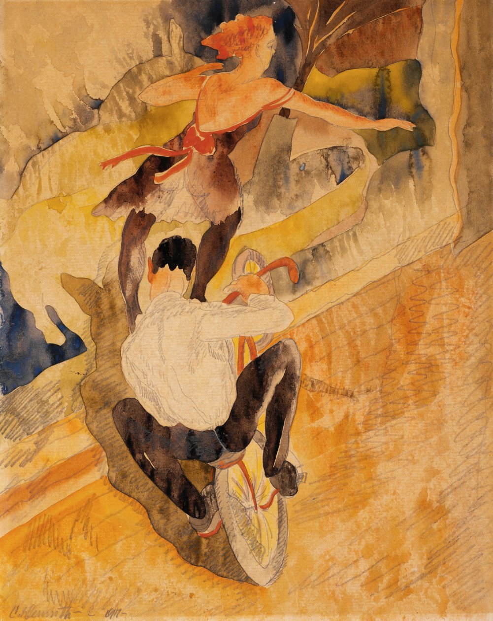 Acrobates à vélo - Charles Demuth