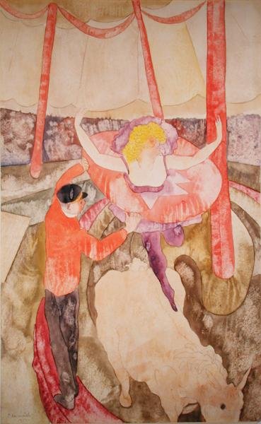 Écuyère et assistant - Charles Demuth