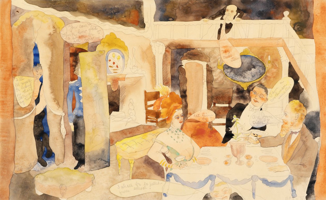 Lulu et Alva Schön au déjeuner - Charles Demuth