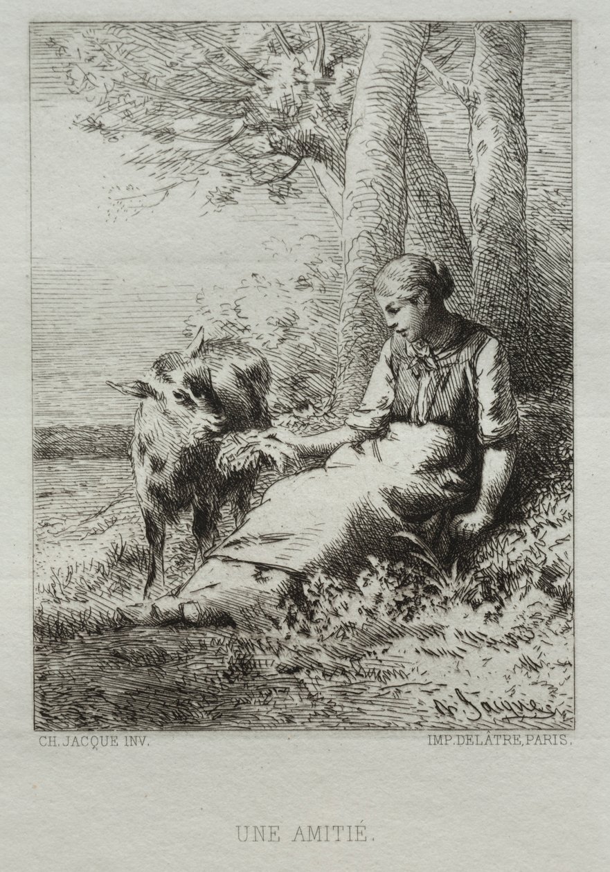 Affection - Charles Emile Jacque