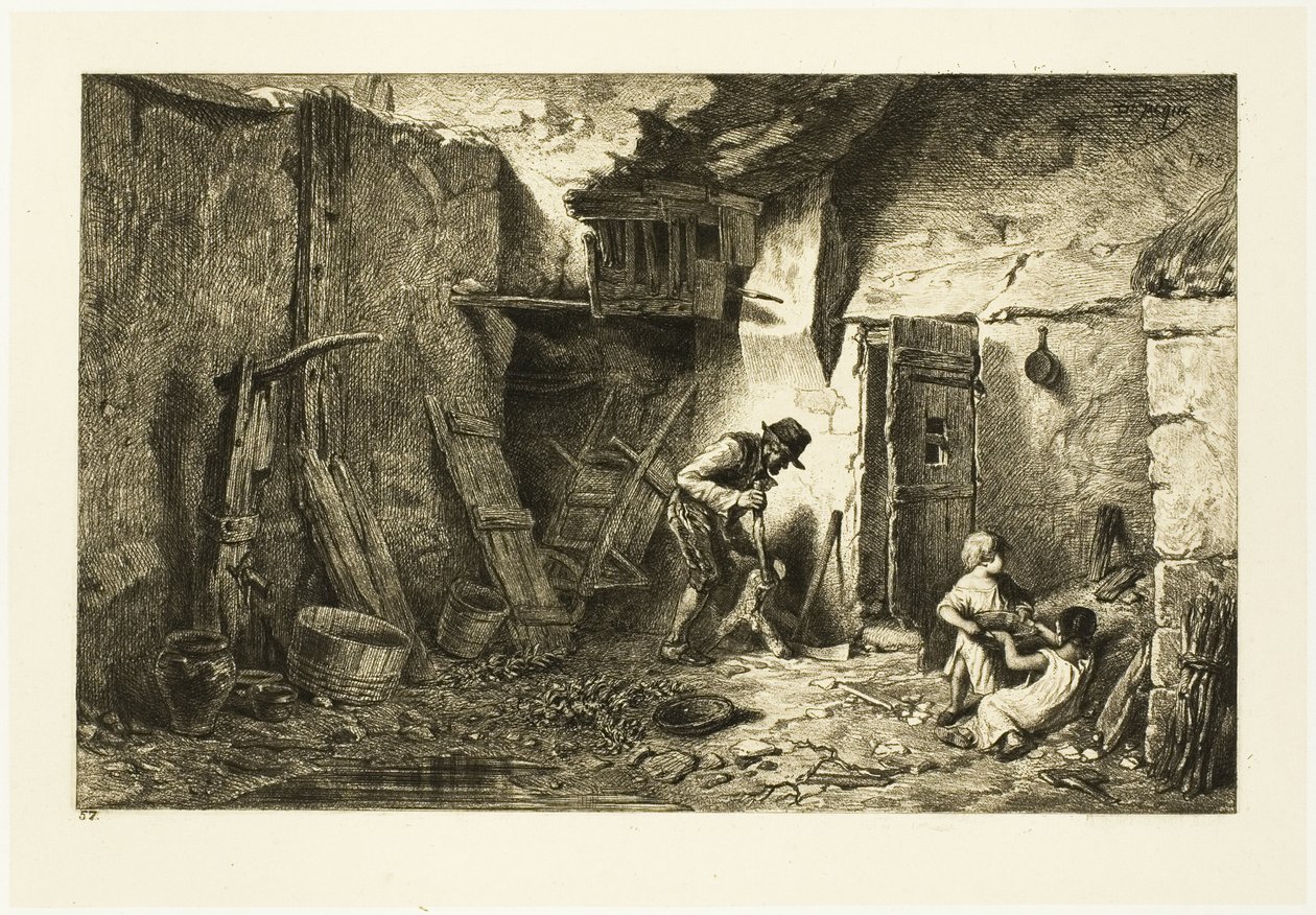 Cour - Charles Emile Jacque