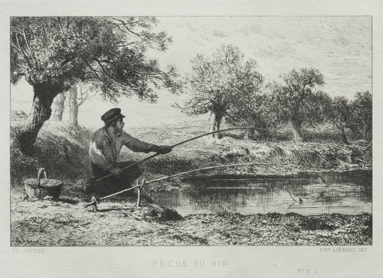 Pêche - Charles Emile Jacque