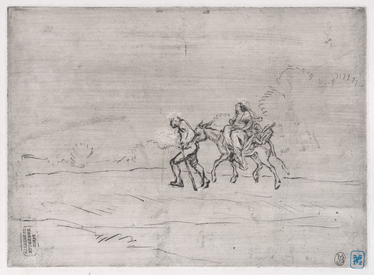 Fuite en Égypte, 1848 - Charles Emile Jacque