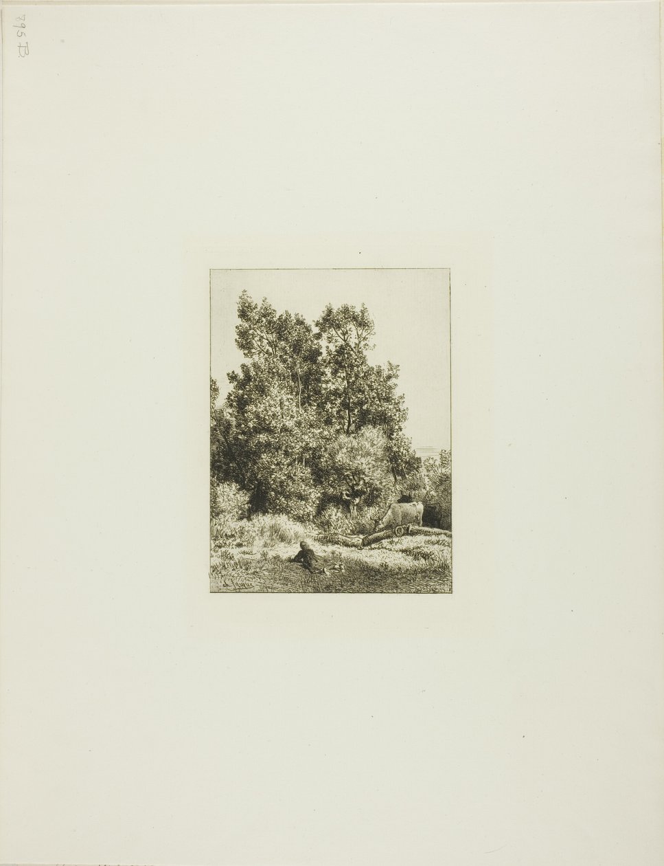 Paysage avec Vacher - Charles Emile Jacque