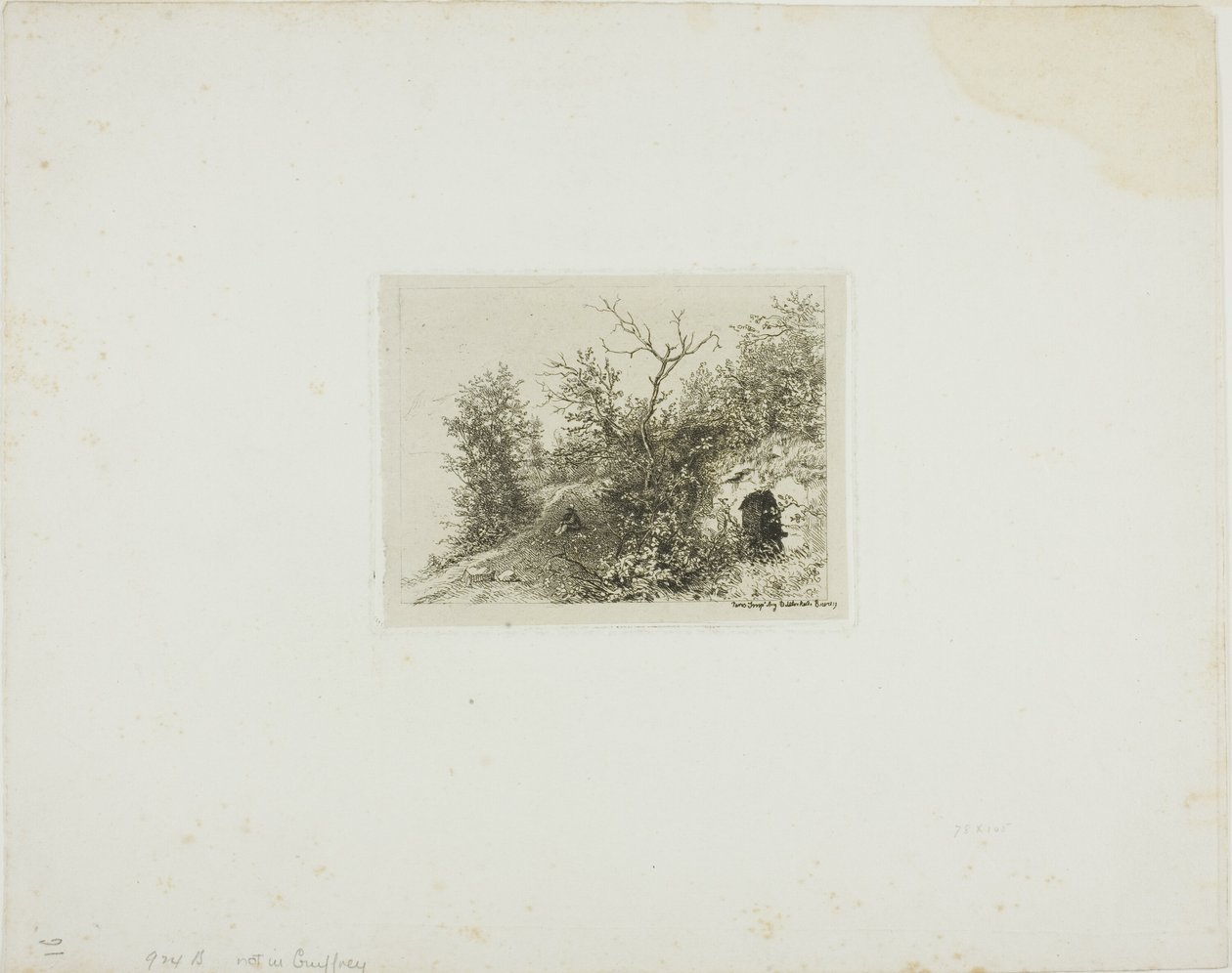 Homme assis sur une colline - Charles Emile Jacque