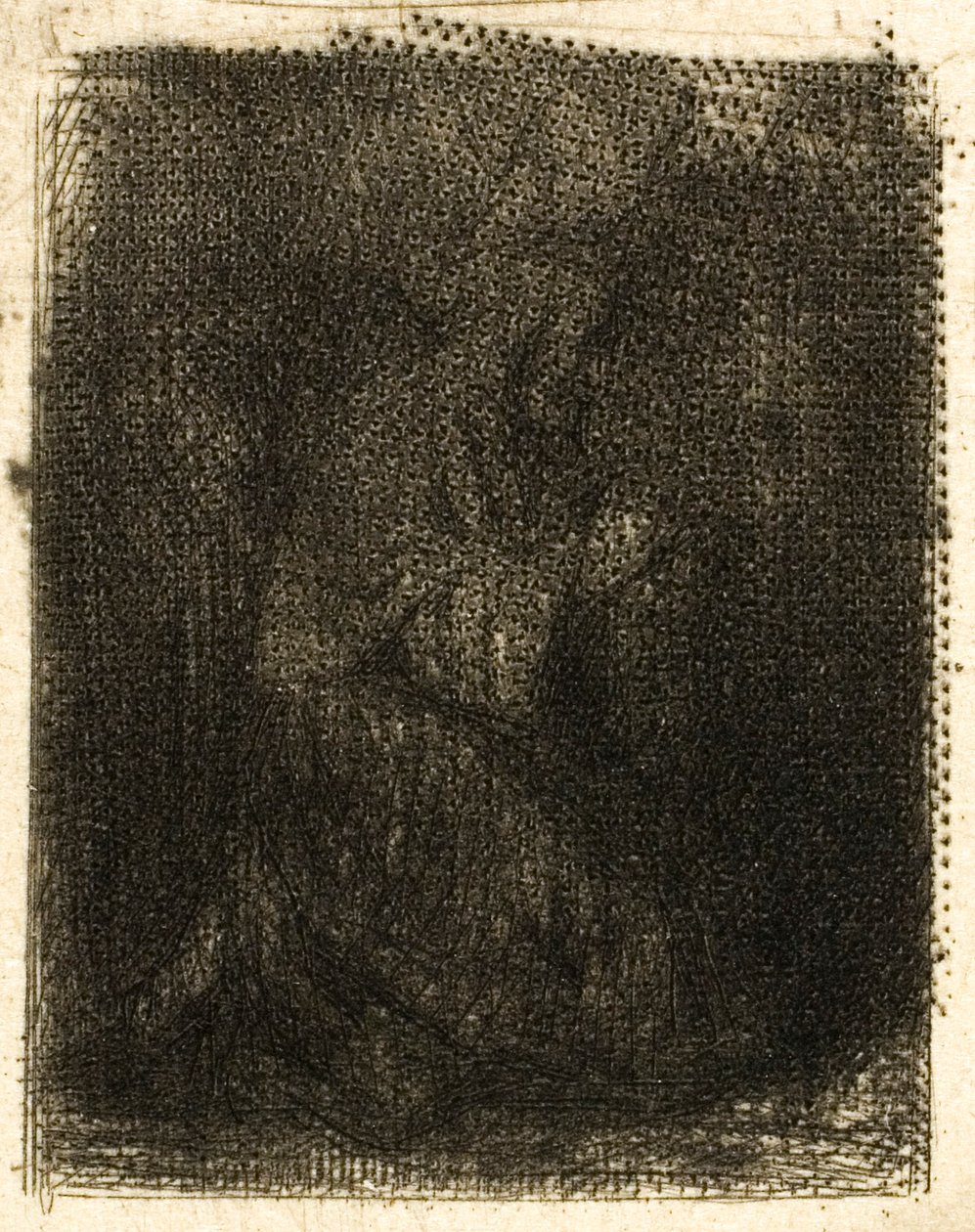 Moine en prière - Charles Emile Jacque