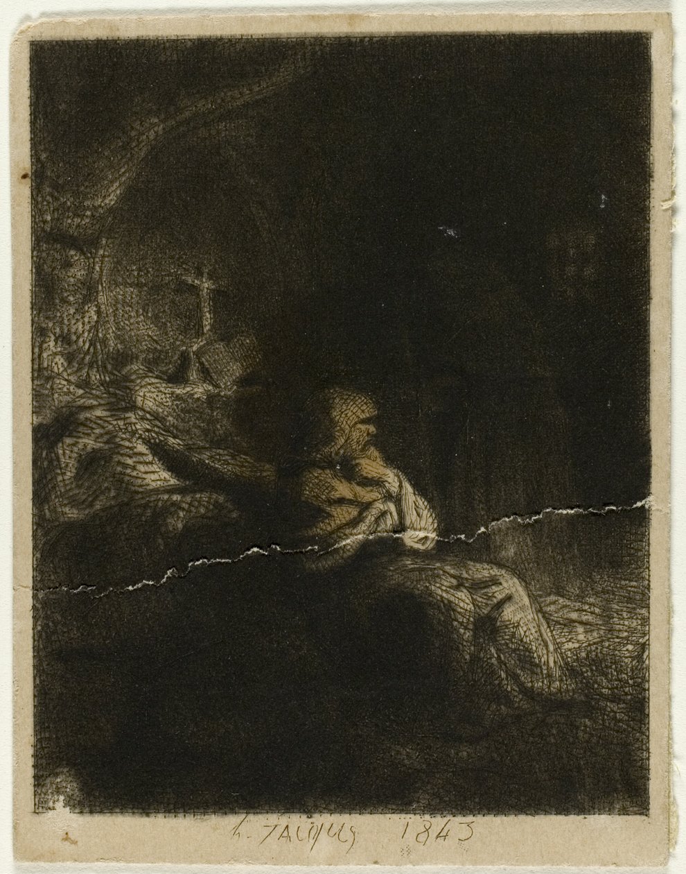Moine en prière - Charles Emile Jacque