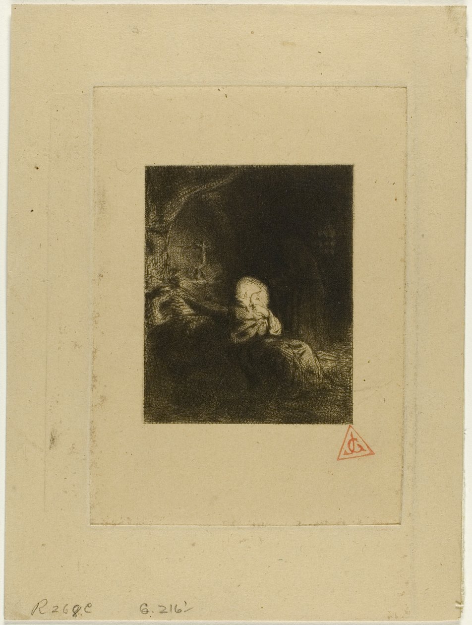 Moine en prière - Charles Emile Jacque