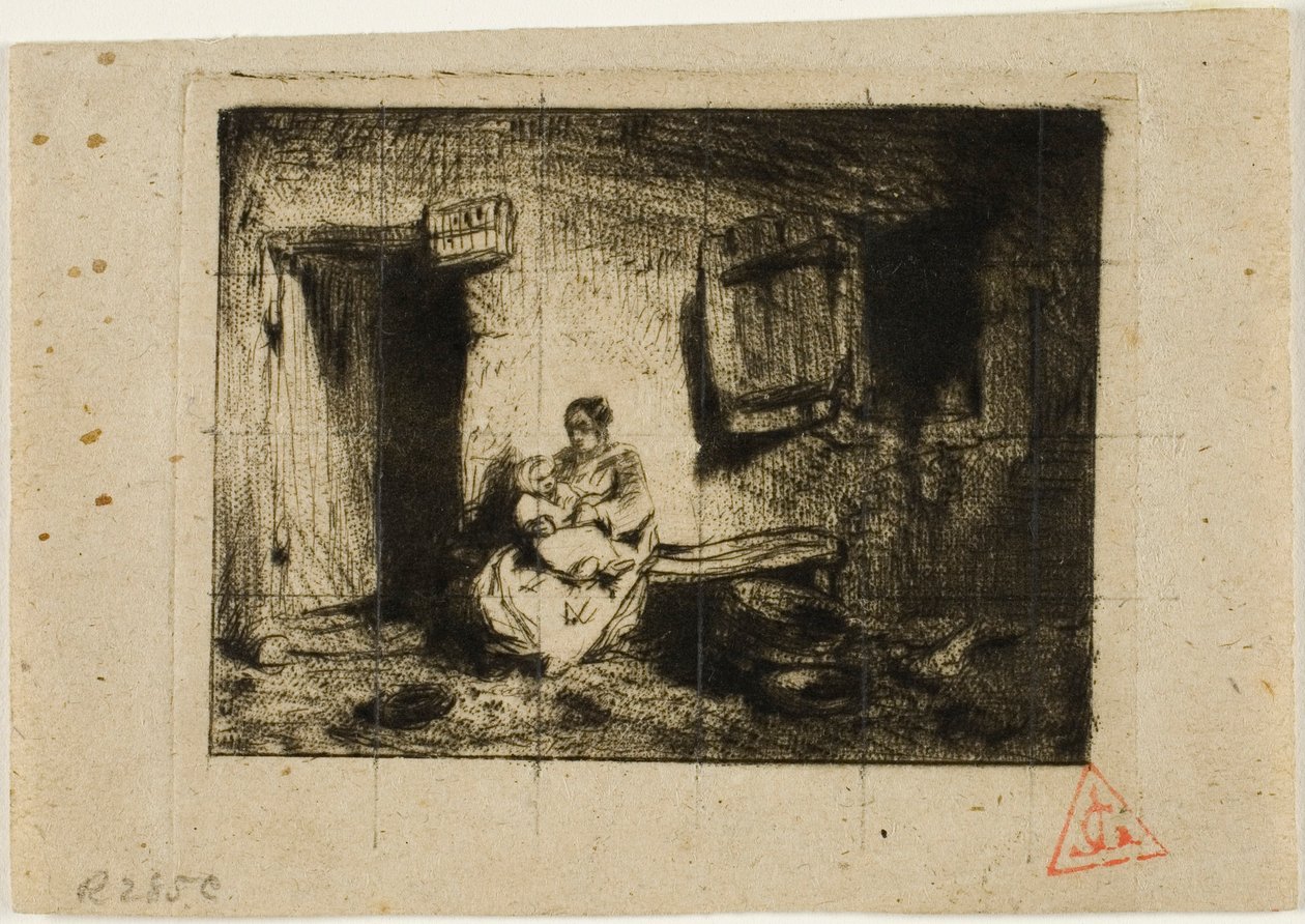 Nourrice - Charles Emile Jacque