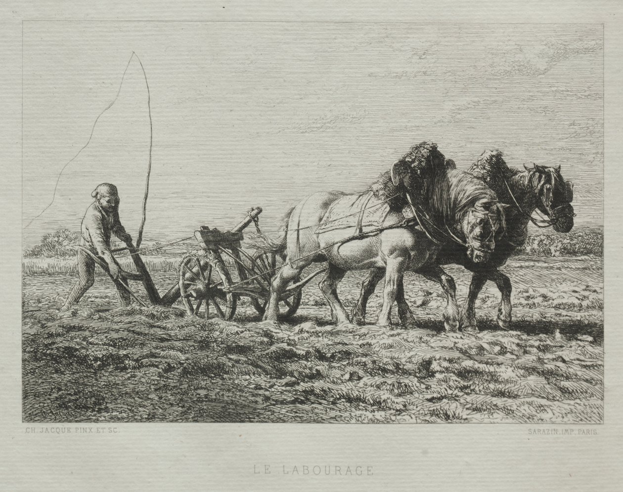 Labourage - Charles Emile Jacque