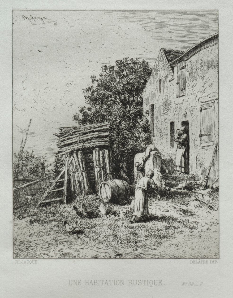 Maison Rustique - Charles Emile Jacque