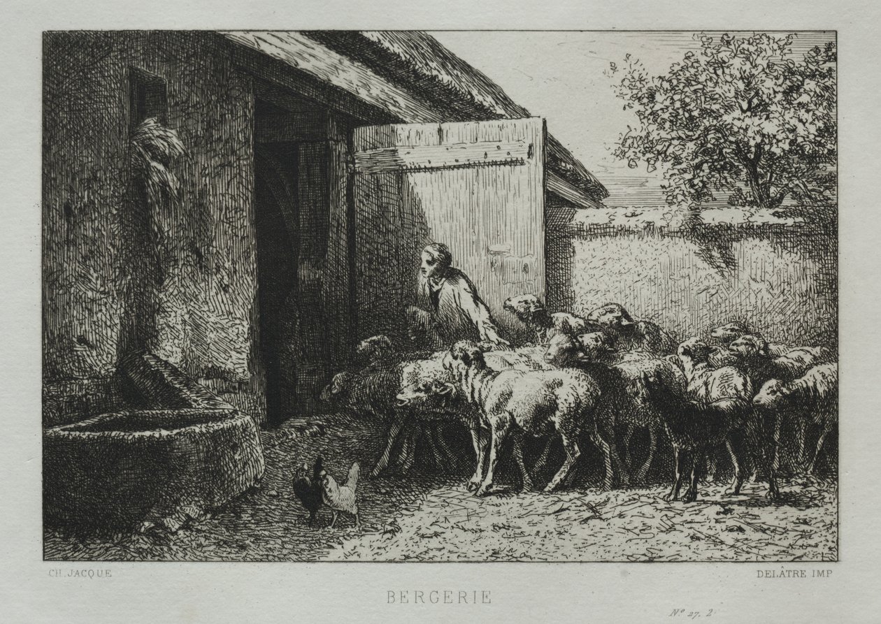Bergerie - Charles Emile Jacque