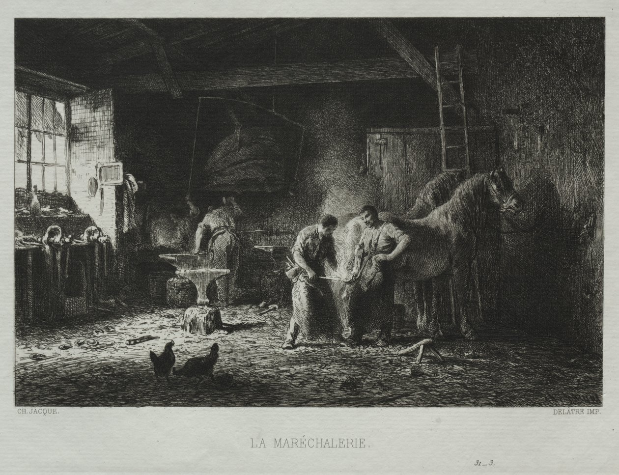 La Forge - Charles Emile Jacque