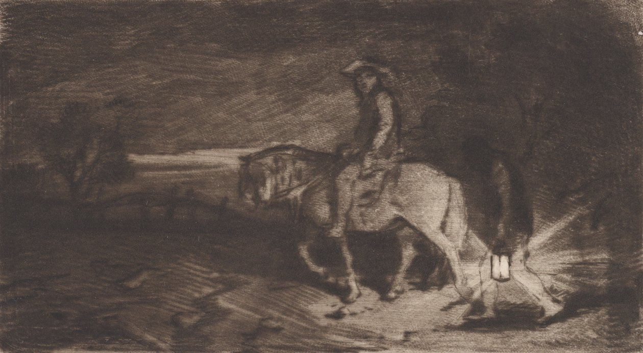 Le cavalier, 1848 - Charles Emile Jacque