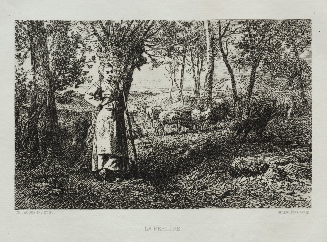La Bergère - Charles Emile Jacque