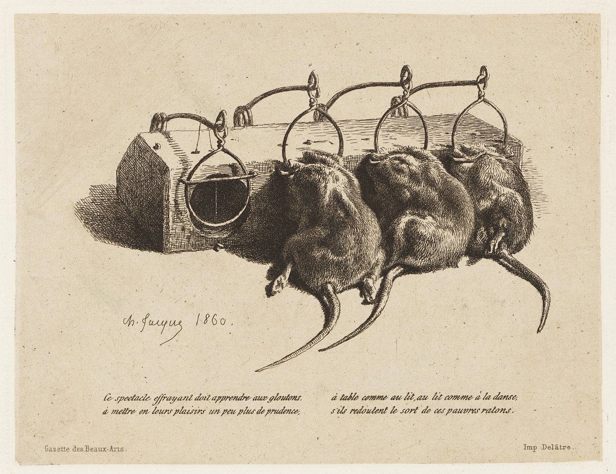 La Souricière - Charles Emile Jacque