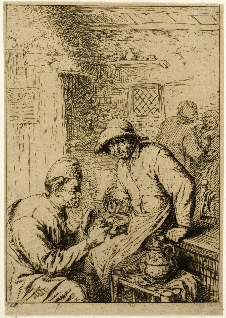 Deux fumeurs - Charles Emile Jacque