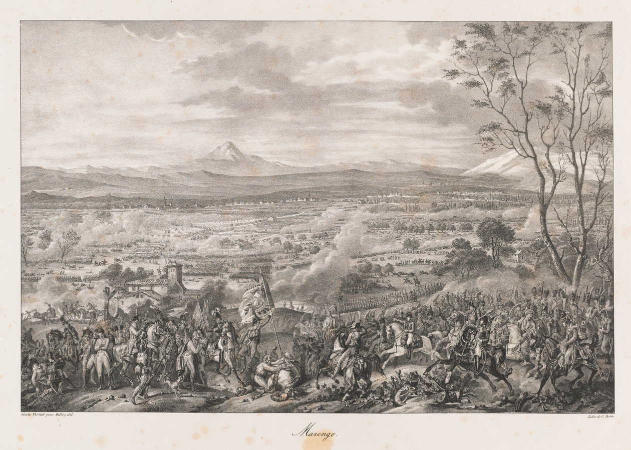 Maringo, début du 19ème siècle (lithographie) - Charles Etienne Pierre Motte