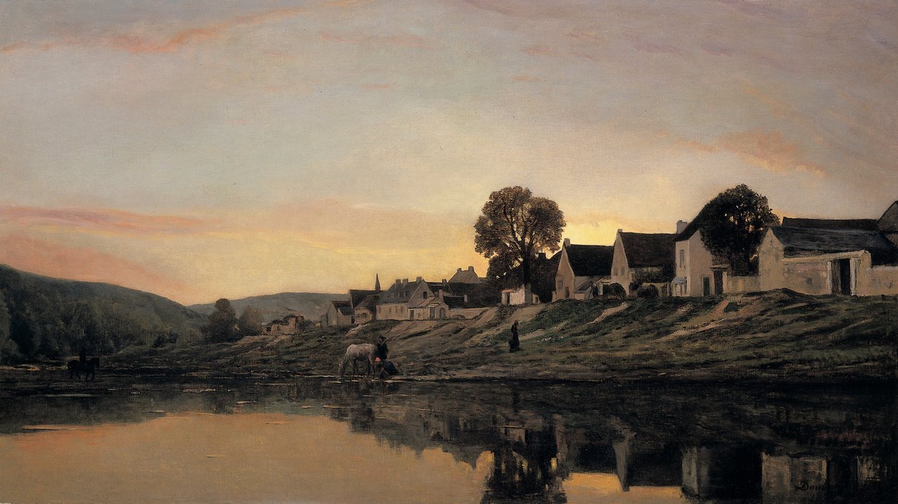 Un village près de Bonnieres, 1861 - Charles Francois Daubigny