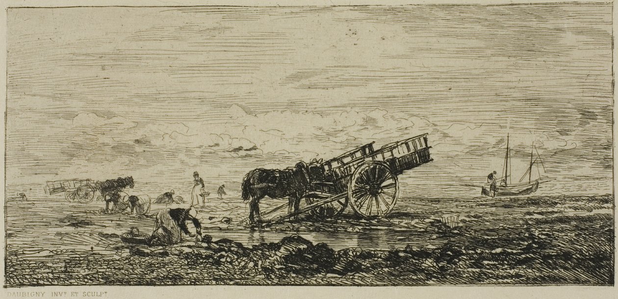 Plage à Villerville - Charles Francois Daubigny