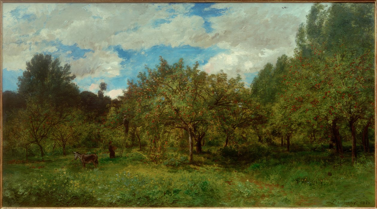 C.F.Daubigny, Verger français en période de récolte - Charles Francois Daubigny