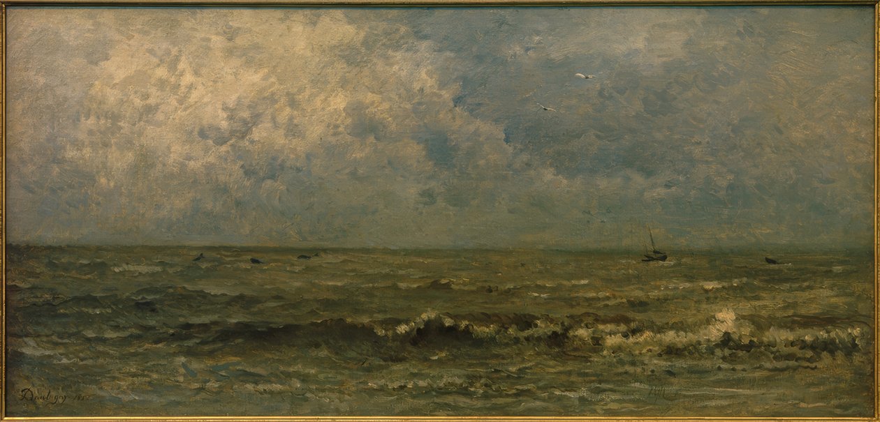 La mer, temps gris - Charles Francois Daubigny