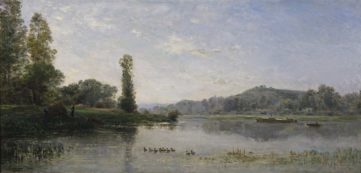 Paysage avec une rivière - Charles Francois Daubigny