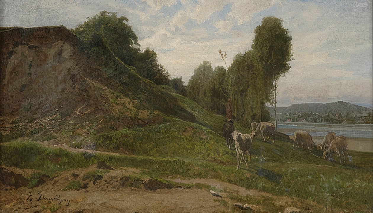 Paysage avec des moutons - Charles Francois Daubigny