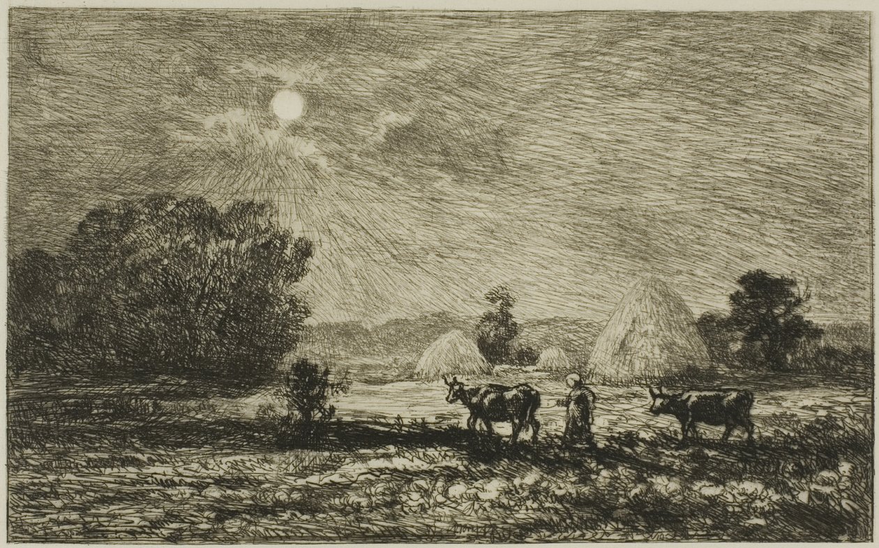 Clair de lune à Valmondois - Charles Francois Daubigny