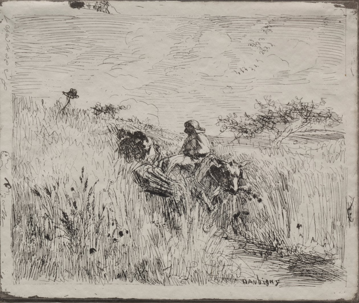Chemin à travers le champ de blé - Charles Francois Daubigny