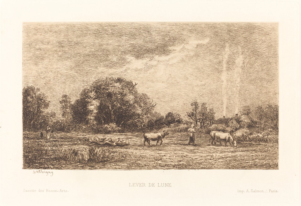 Lever de lune - Charles Francois Daubigny