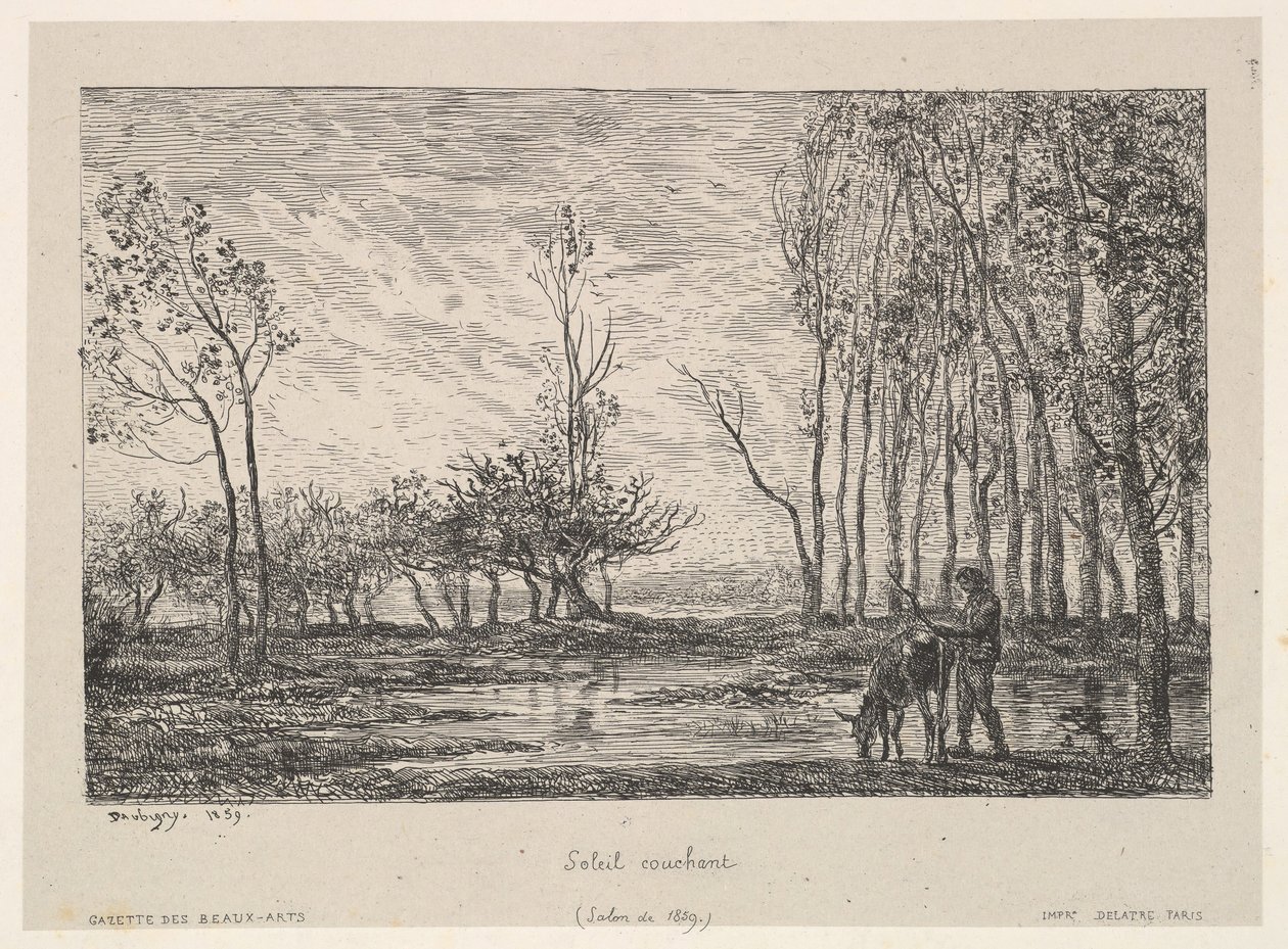 Coucher de Soleil - Charles Francois Daubigny