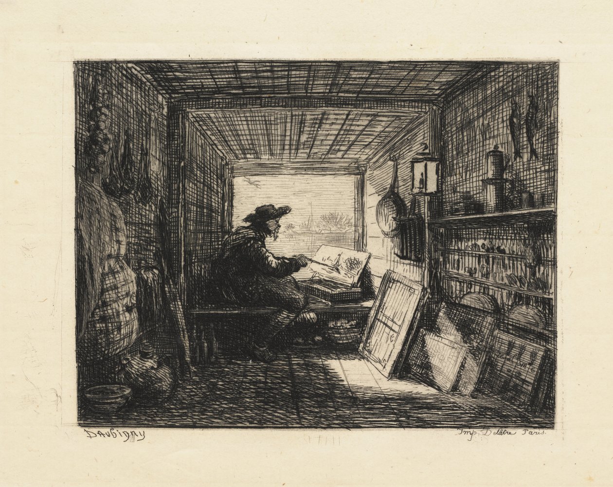 Le studio bateau - Charles Francois Daubigny