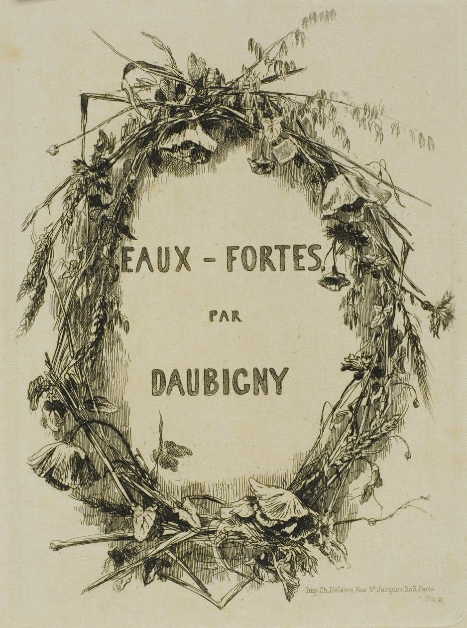 Couronne de Fleurs Sauvages, Frontispice - Charles Francois Daubigny