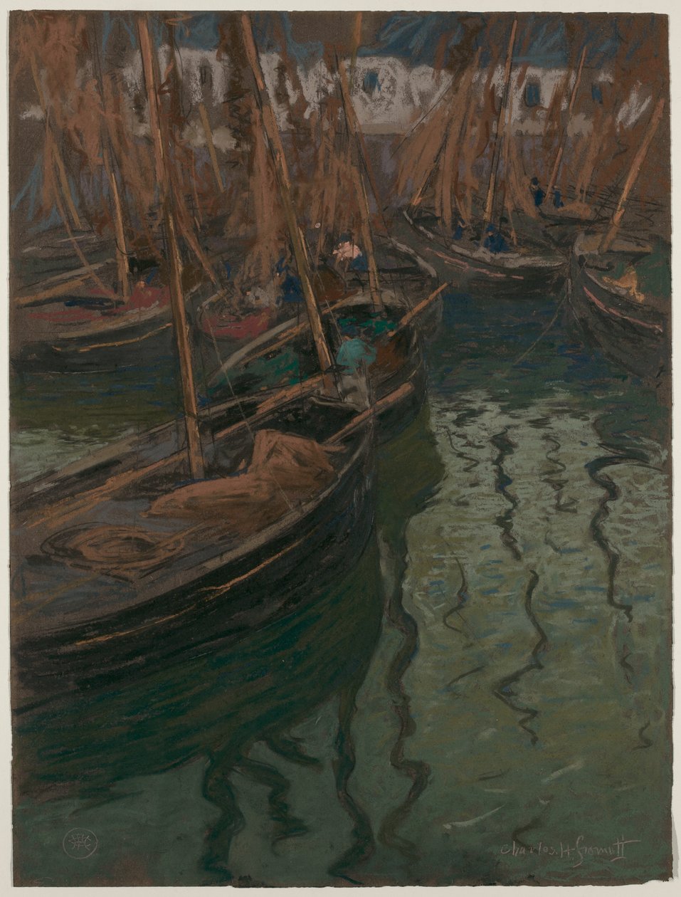 Une harmonie de quai - Bateaux de pêche - Charles Fromuth