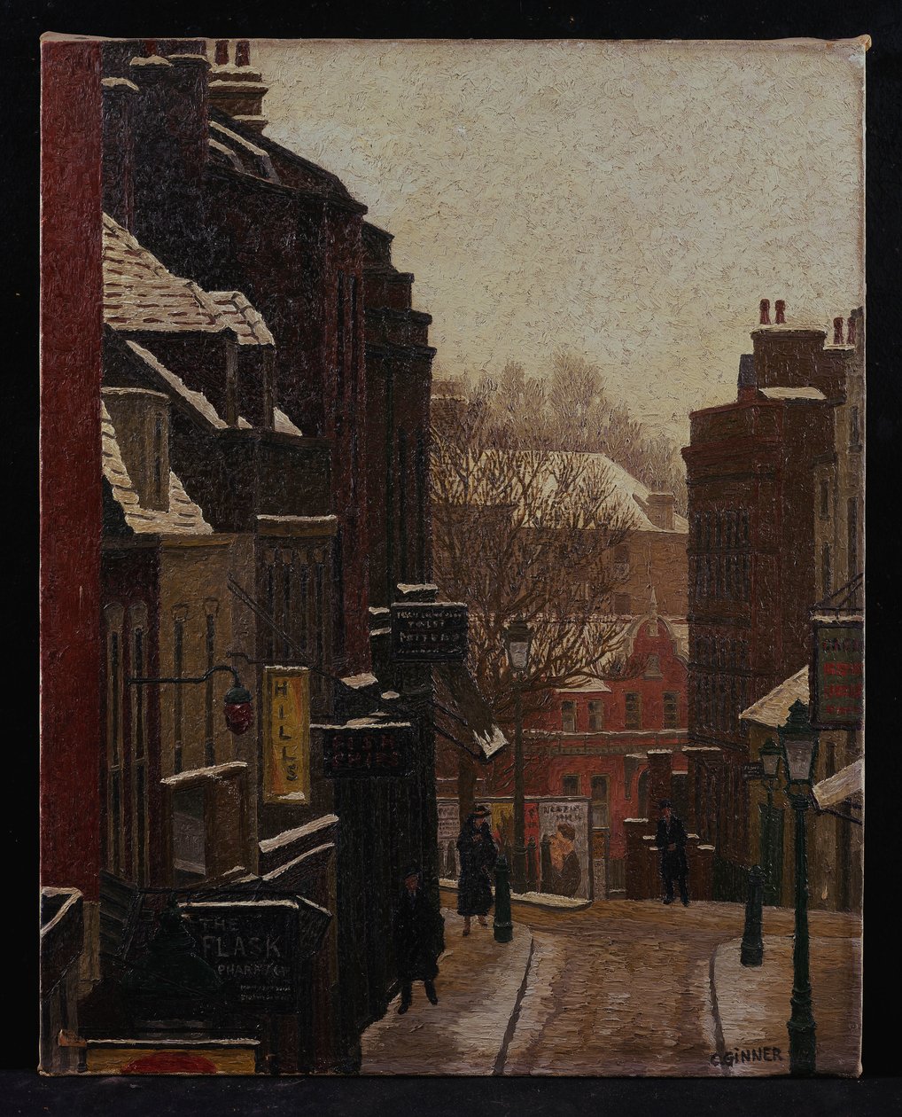 Flask Walk sous la neige - Charles Ginner