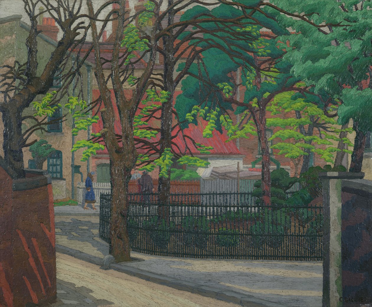Pond Square, Highgate - Charles Ginner